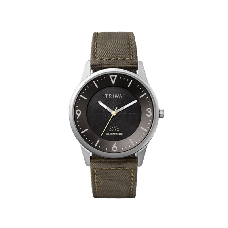 ساعت مچی عقربه ای تریوا مدل Steel Solar-Recycled Green