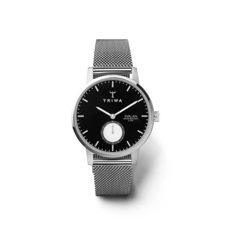 ساعت مچی عقربه ای زنانه تریوا مدل Ebony Svalan Steel Mesh