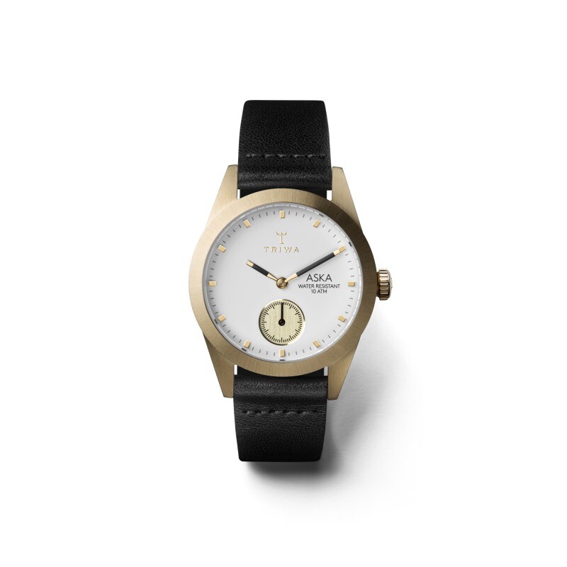 ساعت مچی عقربه ای تریوا مدل Ivory Aska ,Black Classic Super Slim