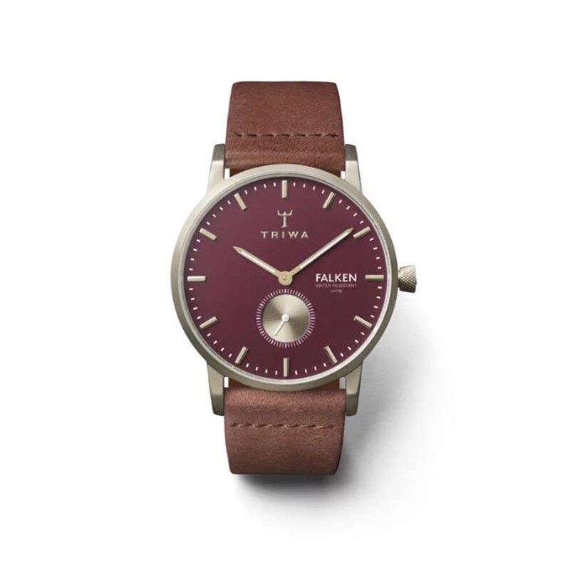 ساعت مچی عقربه ای زنانه مردانه تریوا (TRIWA) مدل Ruby Falken Brown Classic