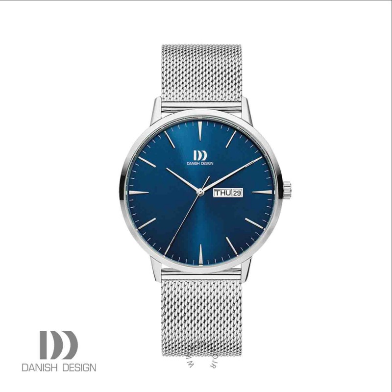 ساعت مچی عقربه ای مردانه دنیش دیزاین (Danish design) مدل IQ68Q1267 Akilia Day/Date Royal Blue Mesh