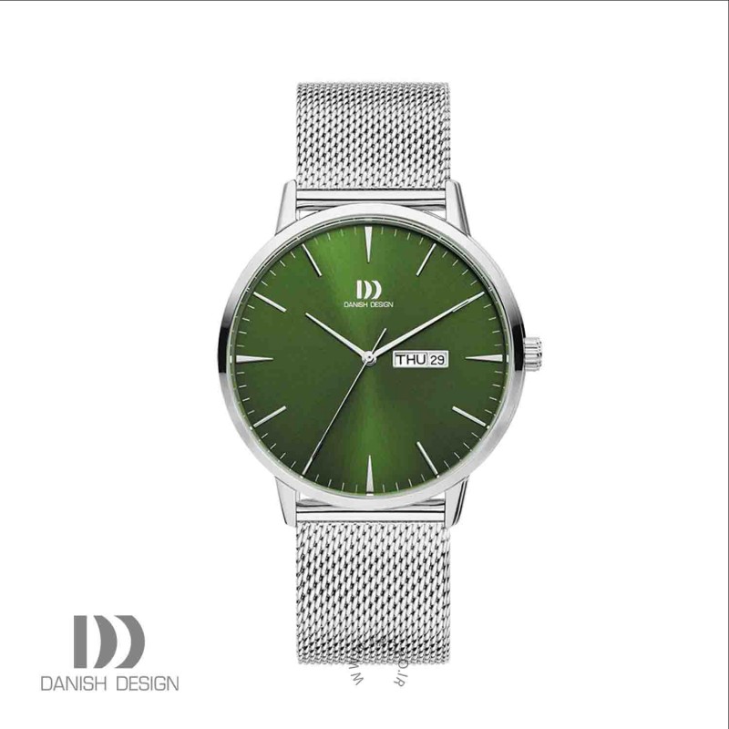 ساعت مچی عقربه ای مردانه دنیش دیزاین (Danish design) مدل IQ77Q1267 Akilia Day/Date Green Mesh