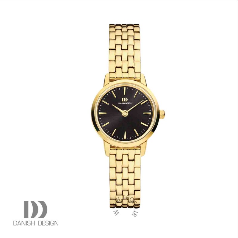 ساعت مچی عقربه ای زنانه دنیش دیزاین (Danish design) مدل IV99Q1268  Akilia Mini Link Gold Black