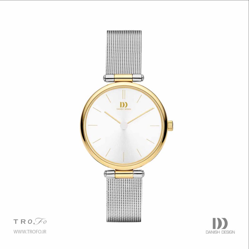 ساعت مچی عقربه ای زنانه دنیش دیزاین (Danish design) مدل IV65Q1269 Rosalyn Two-Tone Gold Mesh