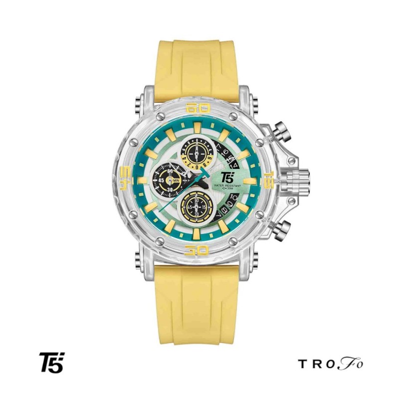ساعت مچی عقربه ای مردانه تی فایو (T5)  کد H4004 رنگی