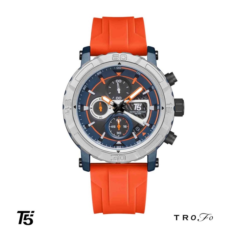 ساعت مچی عقربه ای مردانه تی فایو (T5)  کد H3940  سرمه ای