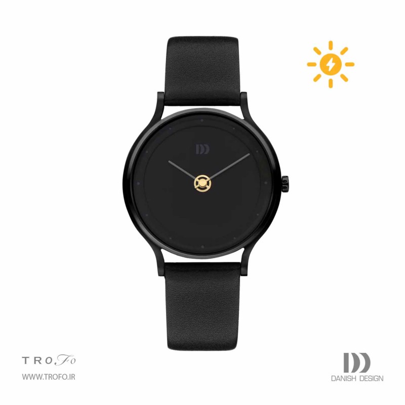 ساعت مچی عقربه ای دنیش دیزاین (Danish design) مدل Sun Black Golden Sun 10-A2-04