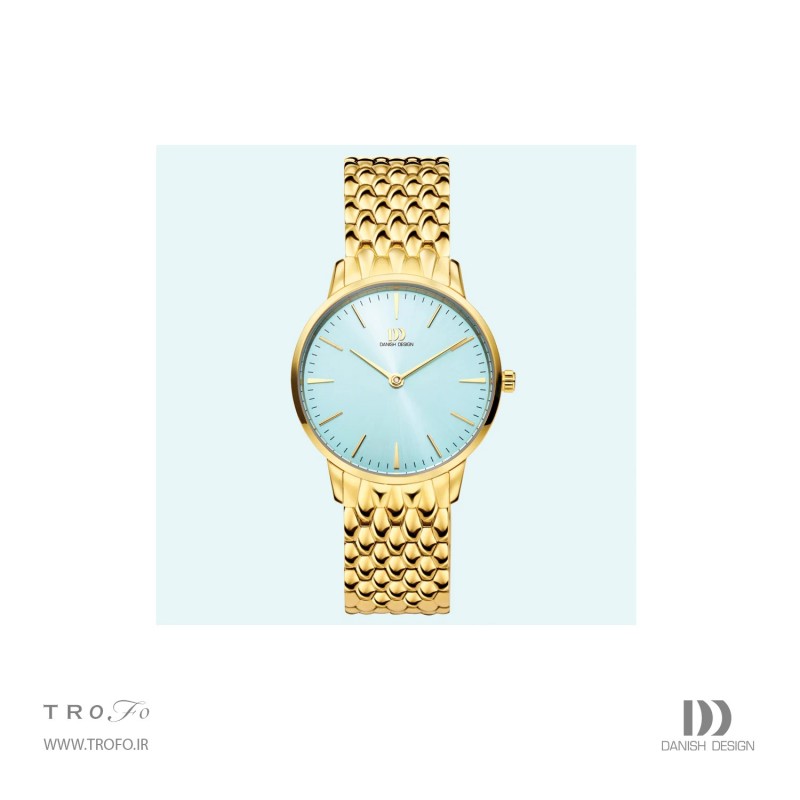 ساعت مچی عقربه ای زنانه دنیش دیزاین (Danish design) مدل IV77Q1251  Akilia Gold Husky Blue DressLink Medium