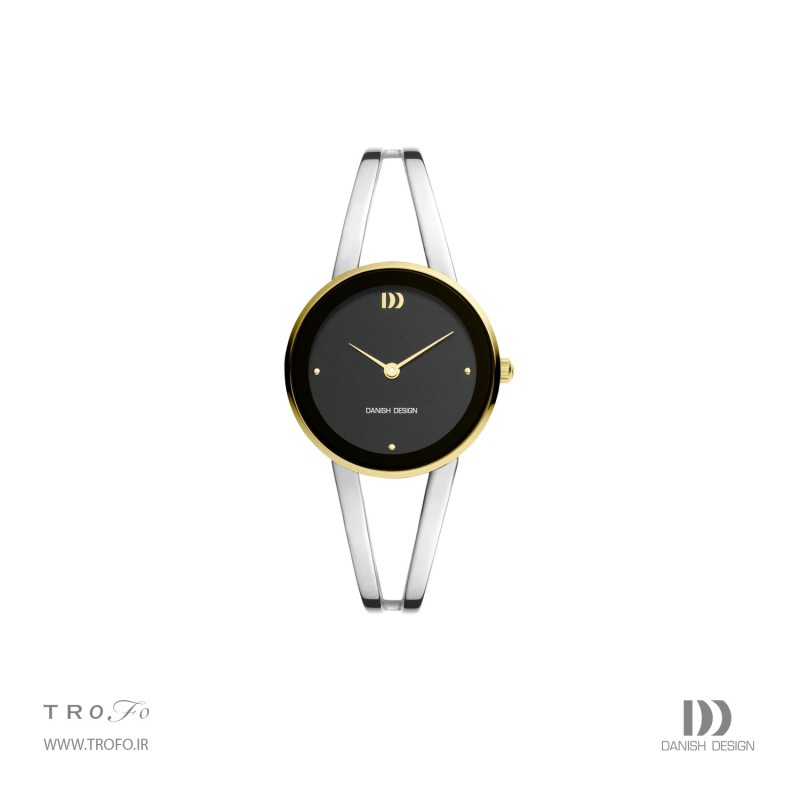 ساعت مچی عقربه ای زنانه دنیش دیزاین (Danish design) مدل IV73Q1295 Nostalgi 1988 Two-Tone Black Bangle