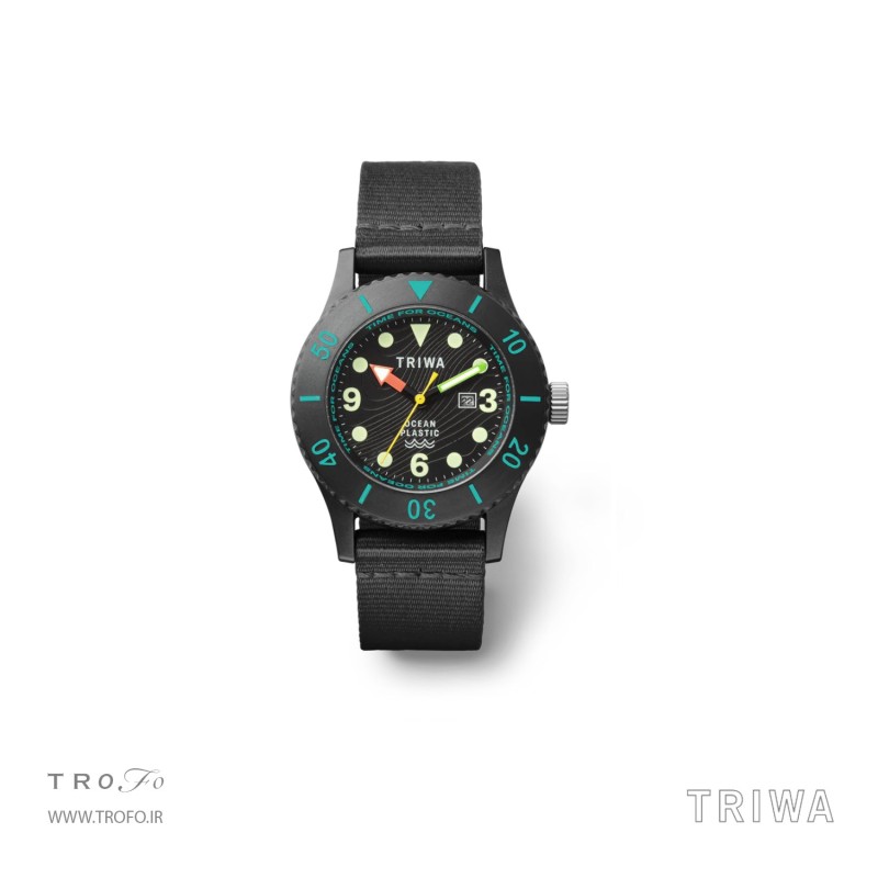 ساعت مچی عقربه ای زنانه مردانه تریوا (TRIWA) مدل SUB Ocean Plastic Orca