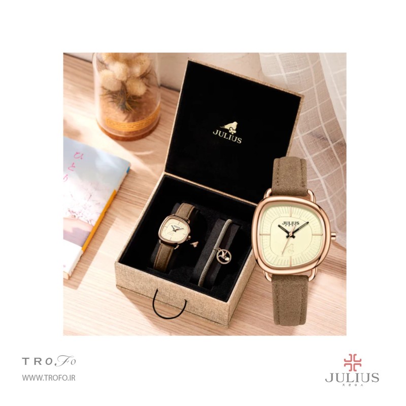 ساعت مچی زنانه جولیوس JULIUS مدل JA-1436B با پک هدیه