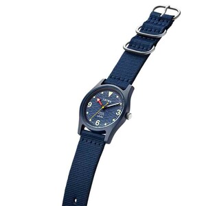 ساعت مچی عقربه ای تریوا  Ocean Plastic Deep Blue از نما سه بعدی