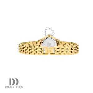 ساعت مچی عقربه ای زنانه دنیش دیزاین (Danish design) مدل IV90Q1268  Akilia Mini Link Two-Tone Gold Green