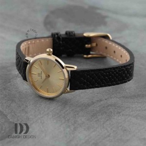 ساعت مچی عقربه ای زنانه دنیش دیزاین (Danish design) مدل IV99Q1268  Akilia Mini Link Gold Black