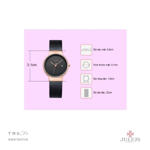 ساعت مچی عقربه ای دنیش دیزاین (Danish design) مدل Sun Black Golden Sun 10-A2-04