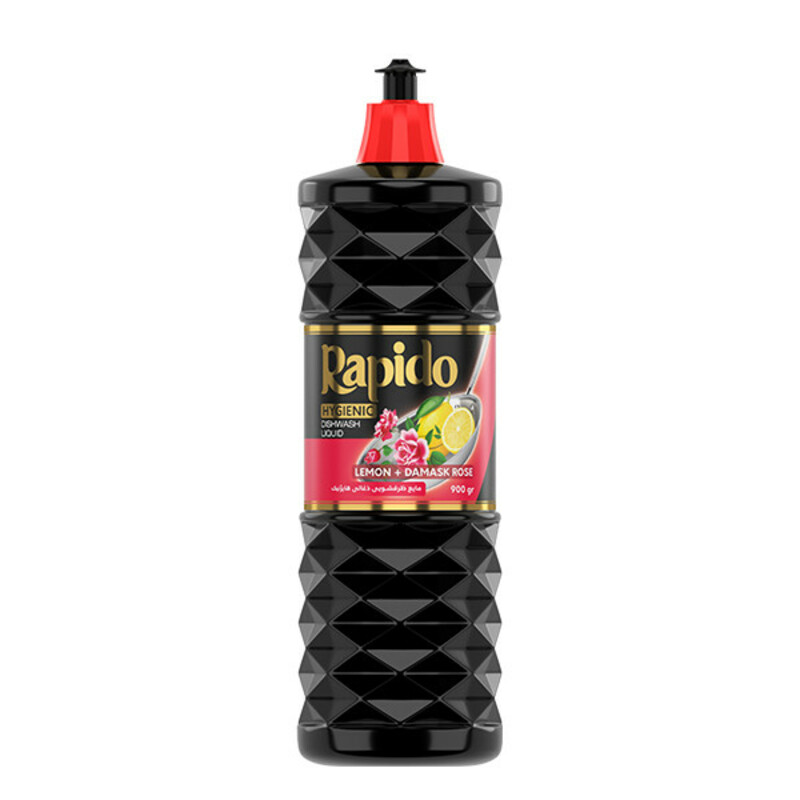 مایع ظرفشویی راپیدو مدل lemon &amp; damask rose حجم 900 میلی لیتر