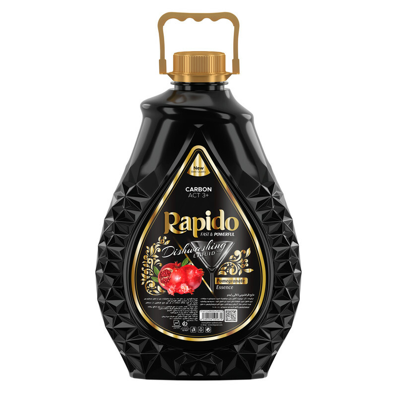 مایع ظرفشویی ذغالی راپیدو مدل Pomegranate حجم 3000 میلی لیتر