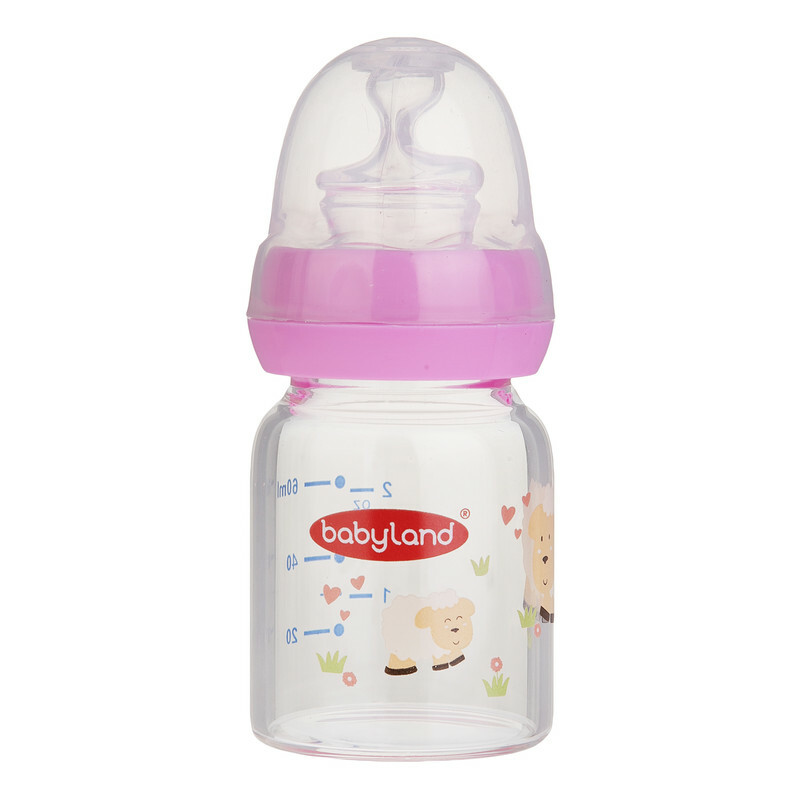 شیشه شیر بیبی لند مدل کلاسیک ارتودنسی پیرکس کد 05403 گنجایش 60 میلی لیتر