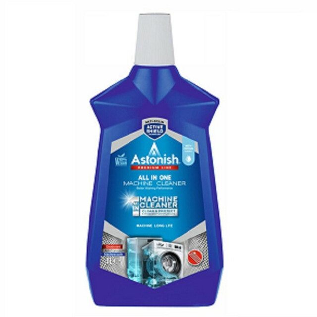 مایع جرم گیر و پاک کننده  ماشین لباسشویی و ظرف شویی استونیش مدل پرمیوم حچم 1000 میلی لیتر