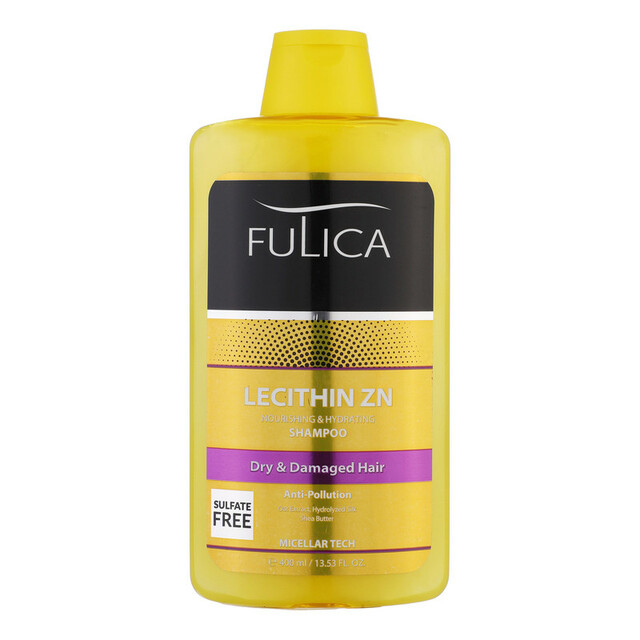 شامپو مو فولیکا مدل LECITHIN ZN مناسب موهای خشک و آسیب دیده حجم 400 میلی لیتر