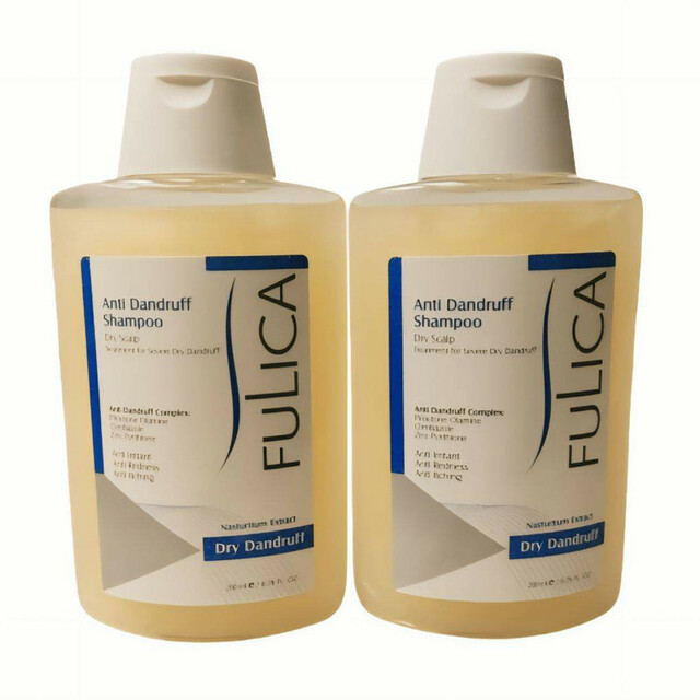 شامپو ضد شوره مو فولیکا مدل 02 مناسب برای موهای خشک حجم 200 میلی لیتر بسته 2 عددی