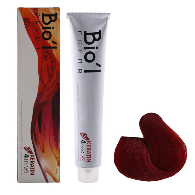 رنگ مو بیول شماره 7.65 حجم 100 میلی لیتر رنگ شرابی قرمز ماهگونی روشن ویژه