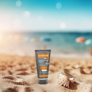 کرم ضد آفتاب بدون رنگ آقایان آردن، SPF50، مدل Total Sun Block