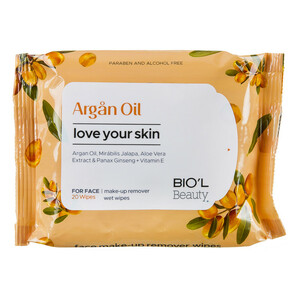 دستمال مرطوب بیول مدل Argan Oil بسته 20 عددی