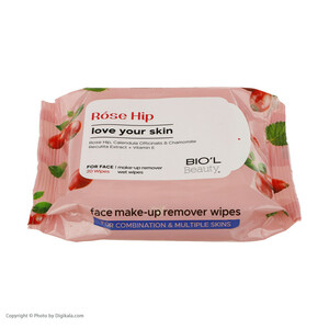 دستمال مرطوب بیول مدل Rose Hip بسته 20 عددی