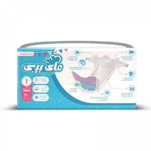 پوشک مای بیبی مدل سری مهربان با پوست سایز 1 بسته 40 عددی