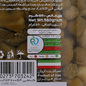 ترشی کاپاریس اصالت - 580 گرم