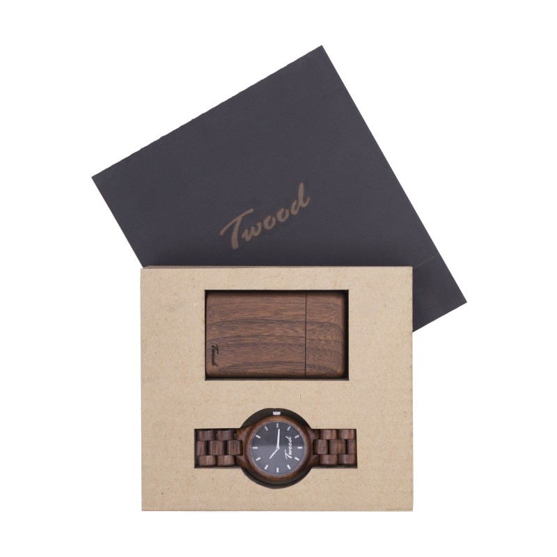 پک ست ساعت مچی-جاسیگاری چوبی
