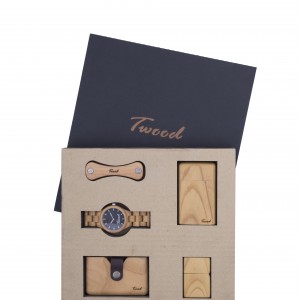 پک ست ساعت مچی-جاسیگاری-فندک-جاکارتی-جاکلیدی چوبی هولیکا