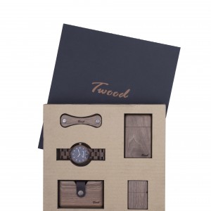 پک ست ساعت مچی-جاسیگاری-فندک-جاکارتی-جاکلیدی چوبی سیوا