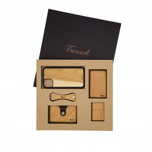 پک ست ساعت مچی-جاسیگاری-جاکارتی-قاب آیفون- جاکلیدی چوبی هولیکا