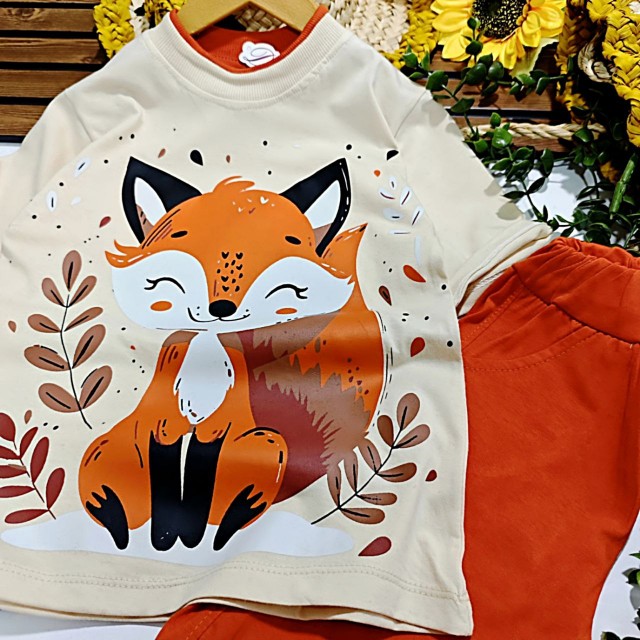 ست بلوز و شلوارک جذاب روباه ترند دخترونه بهار و تابستانی