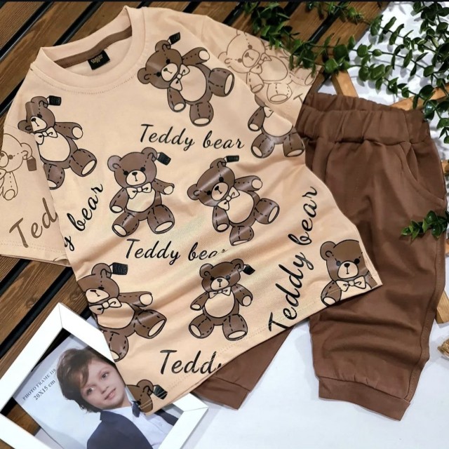 ست بلوز و شلوارک تدی پسرونه مناسب بهار و تابستان