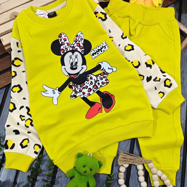 ست بلوز و شلوار دخترونه مینی موس مناسب پاییز و زمستان