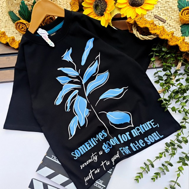 تیشرت  تک پسرونه مشکی محرم طرح دار  مناسب بهار و تابستان