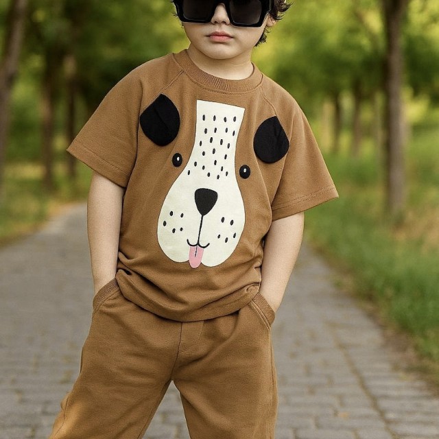ست تیشرت شلوارک جذاب داگی پسرونه