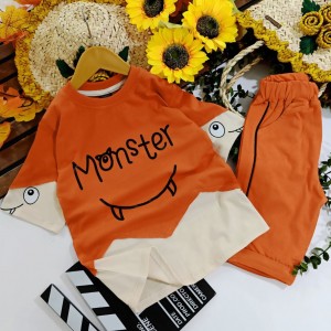 ست بلوز و شلوارک monster پسرونه مناسب بهار و تابستان