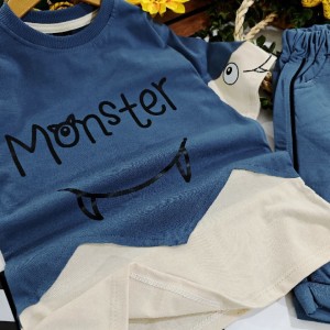 ست بلوز و شلوارک monster پسرونه مناسب بهار و تابستان