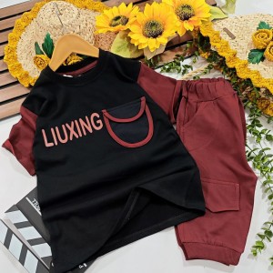 ست بلوز و شلوارک LIUXING پسرونه مناسب بهار و تابستان
