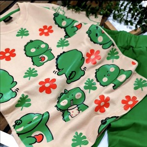 ست بلوز و شلوارک داینو پسرونه مناسب بهار و تابستان