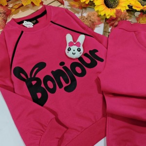ست بلوز و شلوار خرگوش مدلBonjour مناسب پاییز و زمستان