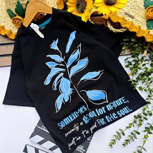 تیشرت  تک پسرونه مشکی محرم طرح دار  مناسب بهار و تابستان