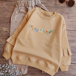 ست راحتی بلوز شلوار طرح پاپیون دخترانه مناسب پاییز و زمستان