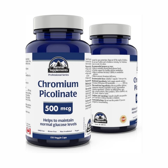 کپسول کرومیوم پیکولینات 500 میلی برند summit ساخت کانادا 240 عددی