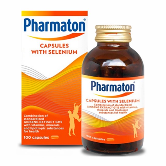 کپسول مولتی ویتامین  فارماتون اورجینال  ۱۰۰ عددی  ساخت سوئیس pharmaton capsules with selenium