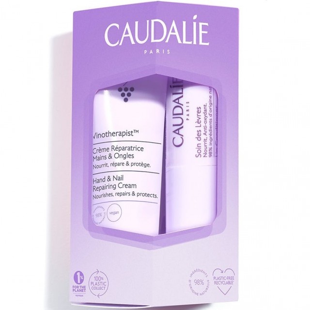 ست کرم ترمیم کننده دست و ناخن و بالم لب کدلی Caudalie Vinotherapist